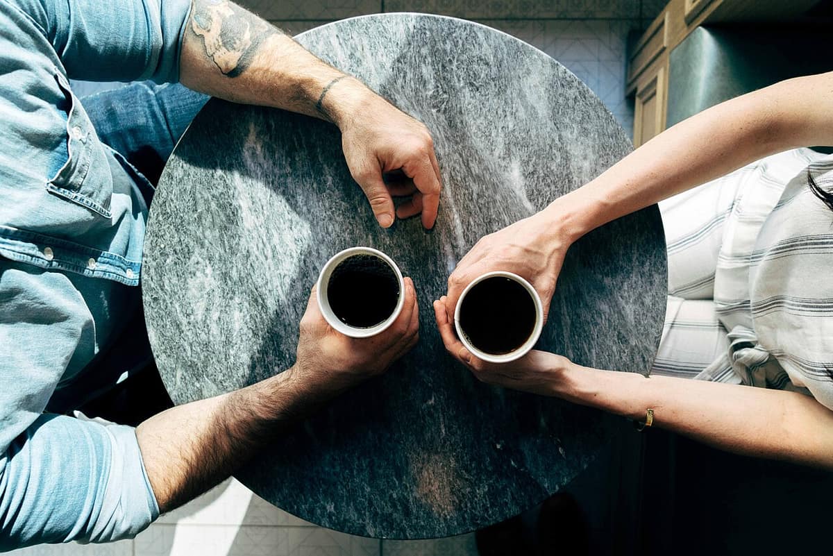 Two coffees, both of them mine